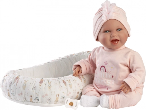Llorens realistische Baby-Puppe mit Geräuschen und weichem Stoffkörper 42 cm