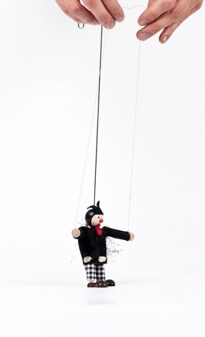 Hölzerne Marionette Teufel Bruno