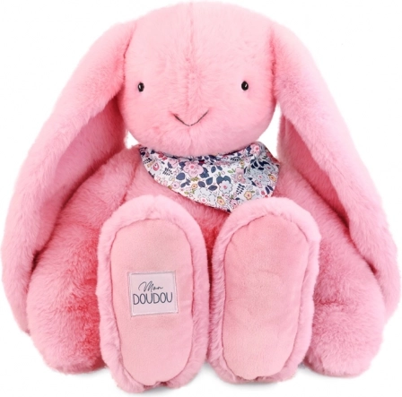Doudou Plüschkaninchen mit rosa Schal