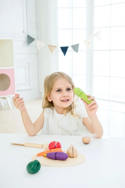 Holz Gemüse Schneideset für Kinder