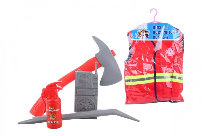 Feuerwehrmann-Kostüm mit Weste