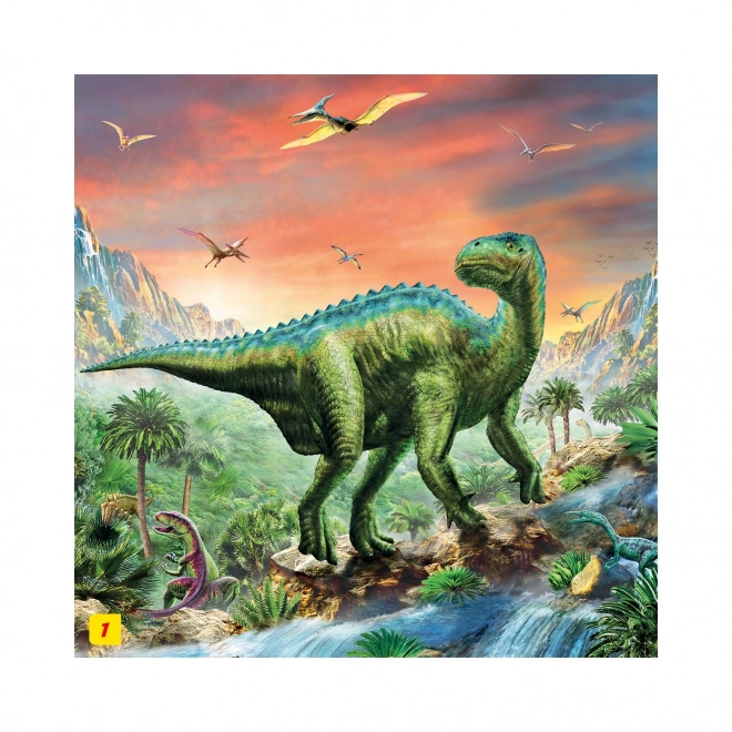 Puzzle mit Dinosaurier-Figur: Tyrannosaurus Rex 60 Teile