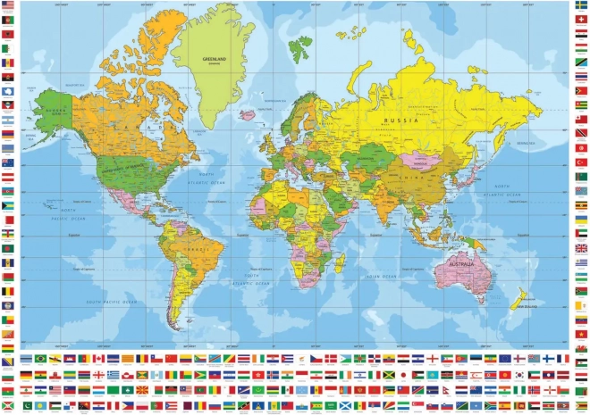 Anatolian Puzzle Politische Weltkarte XL 700 Teile