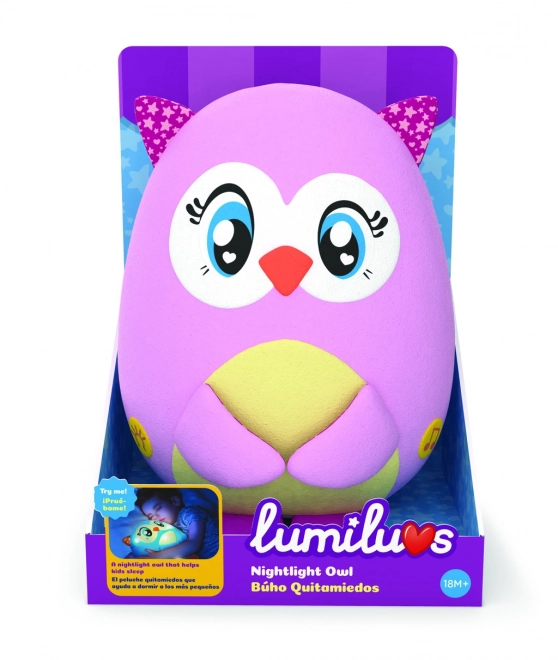 Lumiluvs Plüscheule mit Nachtlicht