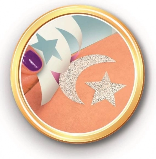 Glitzernde Tattoos mit Schablonen