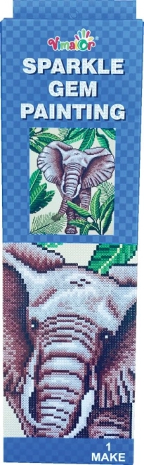 Diamantmalerei-Set Elefant 34x43 cm