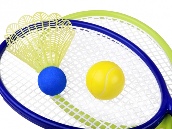 Badminton Set mit Schaumstoffball und Federball