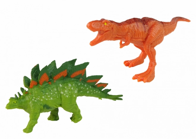 Dinosaurier-Figuren-Set mit Fahrzeug und Rakete Grün