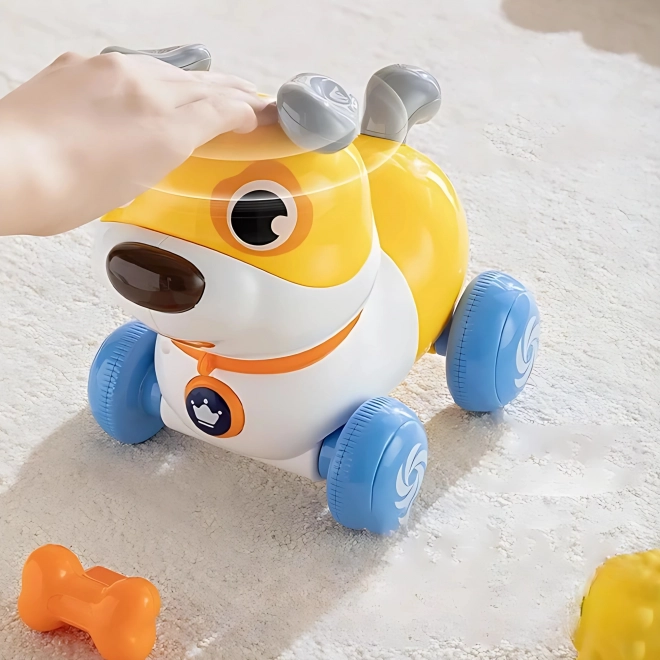 Interaktiver Hund WOOPIE 2-in-1 Schaltfläche bellend 360° für Kinder 6m+