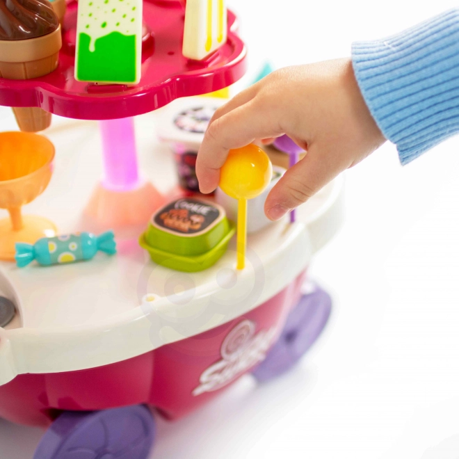 Woopie Wagen mit Eiscreme und Süßigkeiten mit Melodie und Lichtern