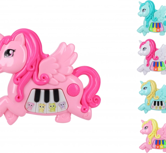 Klavier in Einhornform