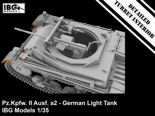 Plastikmodell Deutscher Leichter Panzer Pz.Kpfw II Ausf. a2 1/35