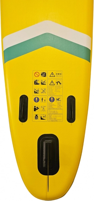 Gelbes aufblasbares SUP-Paddleboard 350 cm mit Sitz und Zubehör