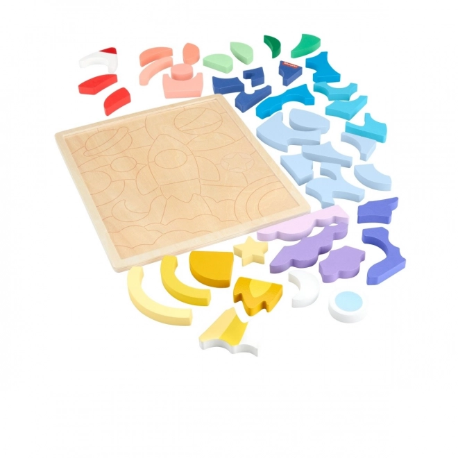 Holzpuzzle Weltraum 42 Teile