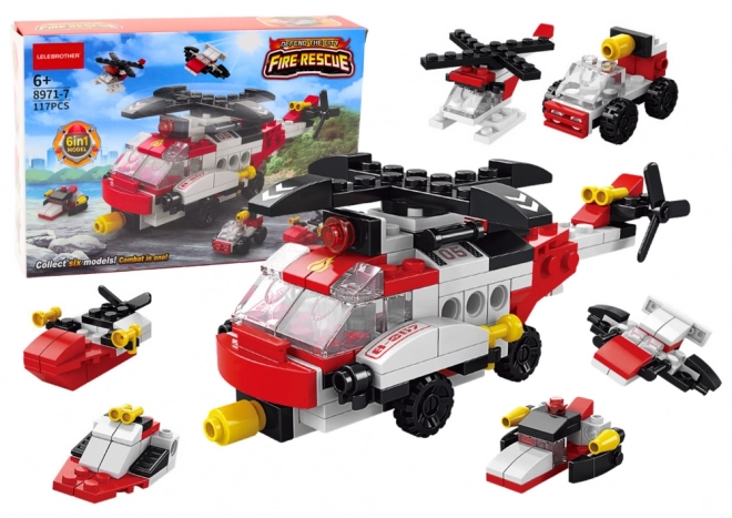 Konstruktionsspielzeug Hubschrauber 6-in-1 Set