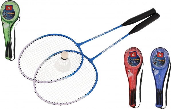 Badminton-Set: 2 Schläger und 1 Ball im Etui, 64 cm