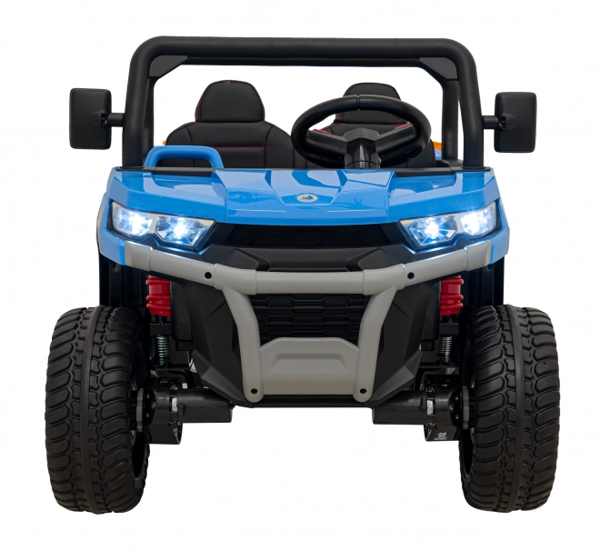 Kinderauto Pick-Up Speed 900 Blau + Allradantrieb + bewegliche Schaufel + Gepäckträger + Fernbedienung + Schaufel + LED Audio