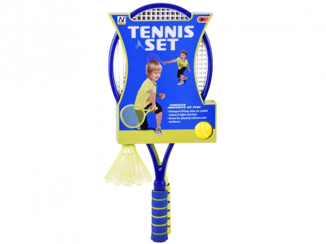 Badminton Set mit Schaumstoffball und Federball