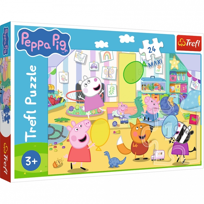 Puzzle 24 Maxi – schöne Peppa – Glückliches Schwein PEPPA von Trefl