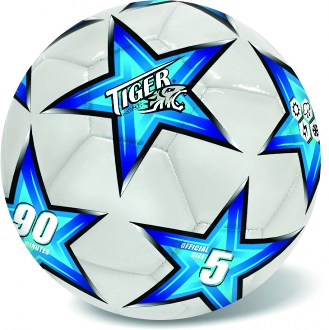 Blauer Fußballlederball Nr. 5