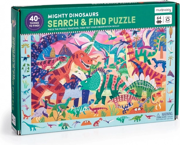 Puzzle Majestätische Dinosaurier 64 Teile