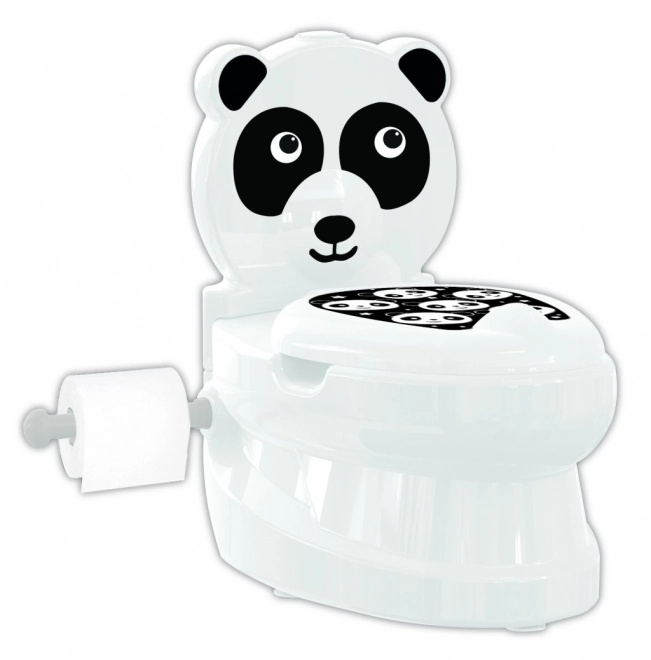 Interaktiver Panda Toilettentrainer mit Klappe