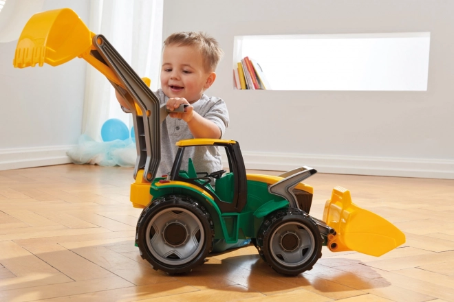 Traktor mit Schaufel und Bagger in Grün-Gelb