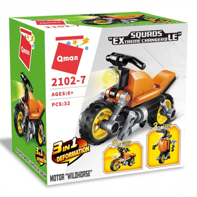 Qman Squros Extreme Verwandlungsbausatz Motorrad Wildhorse 3-in-1