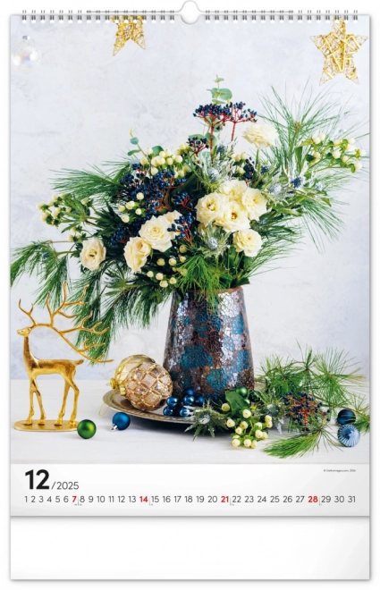 Notique Wandkalender Blumensträuße 2025