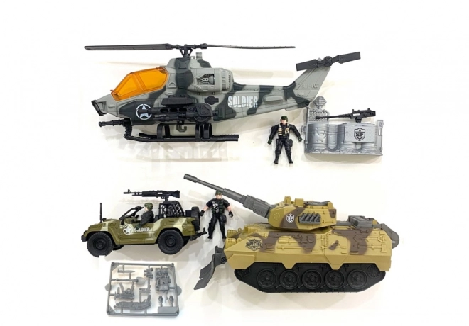 Großes Militär-Set mit Panzer