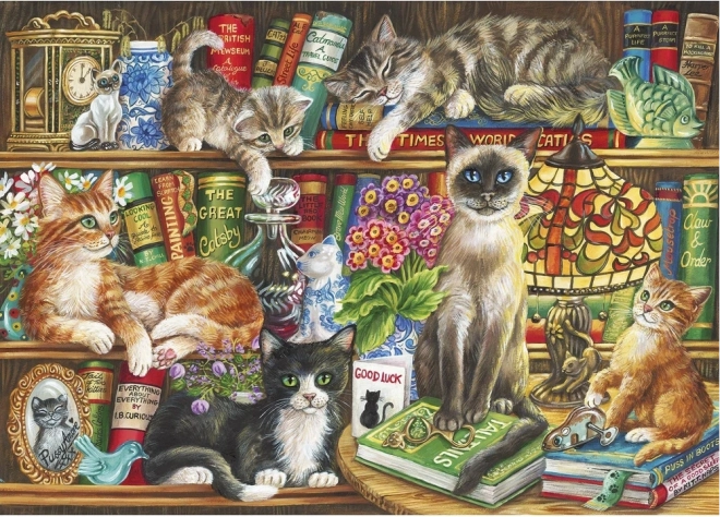 Puzzle Katzen in Büchern 1000 Teile