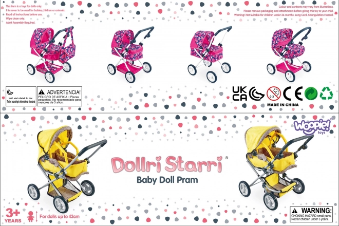 Woopie Puppenwagen mit verstellbarem Griff
