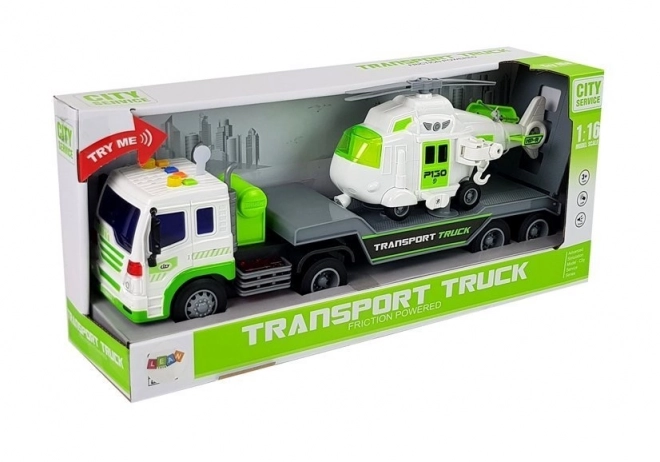 Auto Transporter mit Hubschrauber für Kinder