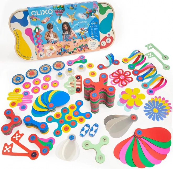 Magnetische Bausätze Clixo Family Pack - 150 Teile