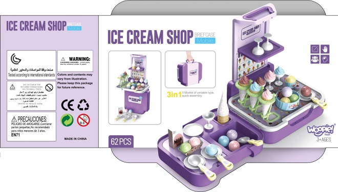 Woopie tragbarer Eisstand 3-in-1 Set 62 Stück