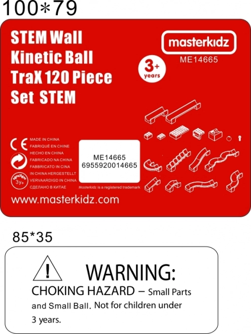 Masterkidz Konstruktion Set Kugelbahn für STAMM Tafel 120 Teile