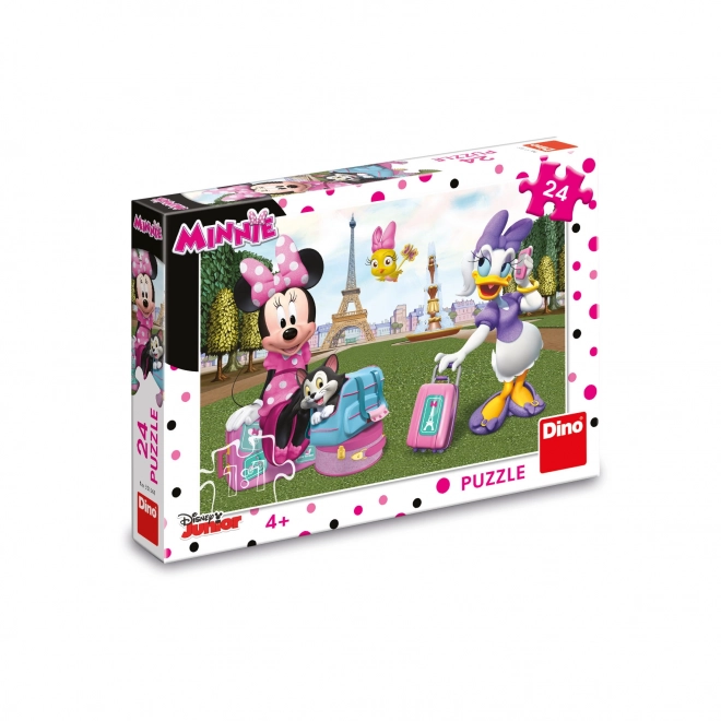 Dinosaurier Puzzle MINNIE UND DAISY in Paris 24 Teile