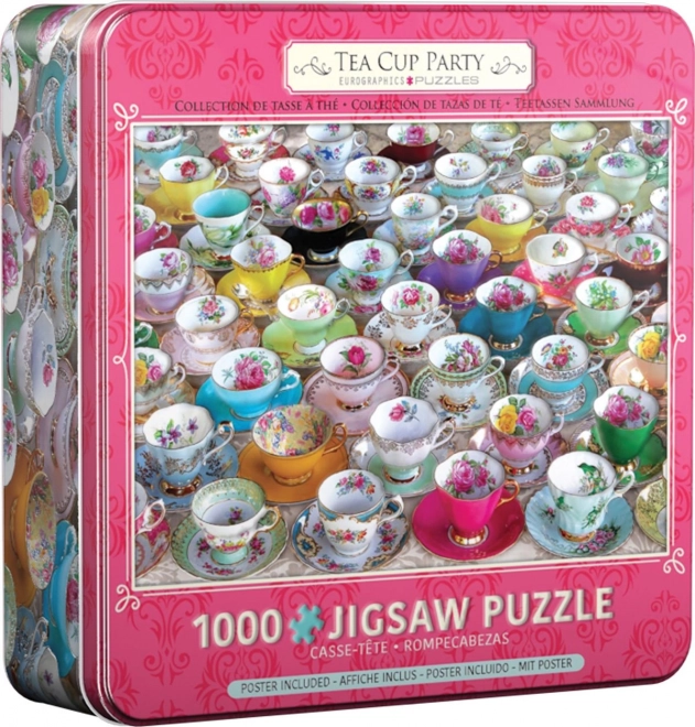 Eurographics Puzzle in Blechdose Sammlung von Teetassen 1000 Teile
