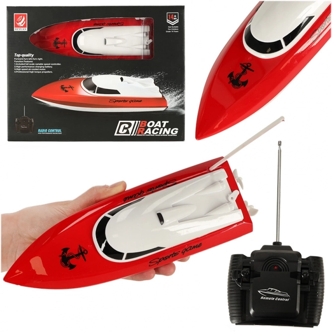 Ferngesteuertes Boot für Wassersport-Abenteuer – Rot