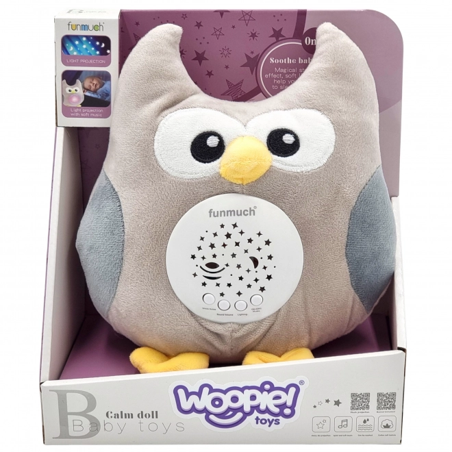Plüsch Eule Nachtlicht Projektor 2-in-1 mit Schlafliedern - WOOPIE BABY