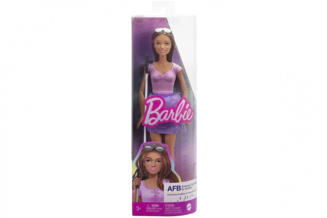 Barbie Puppe mit lila Rock und Volants