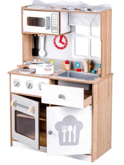 Holzkinderküche mit Zubehör Ecotoys