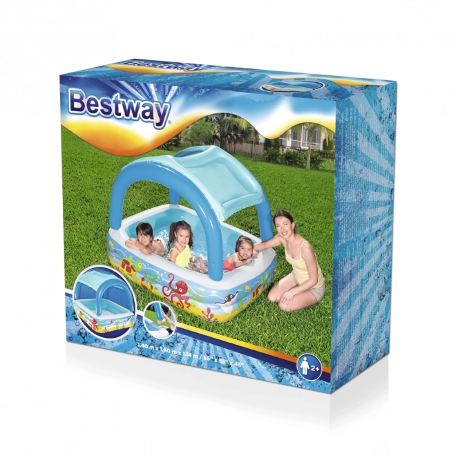 Bestway aufblasbarer Kinderpool mit Sonnendach