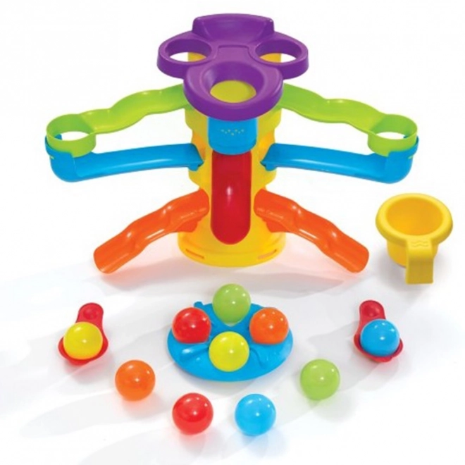 Farbenfroher Wasser-Spieltisch mit Bällen 2-in-1