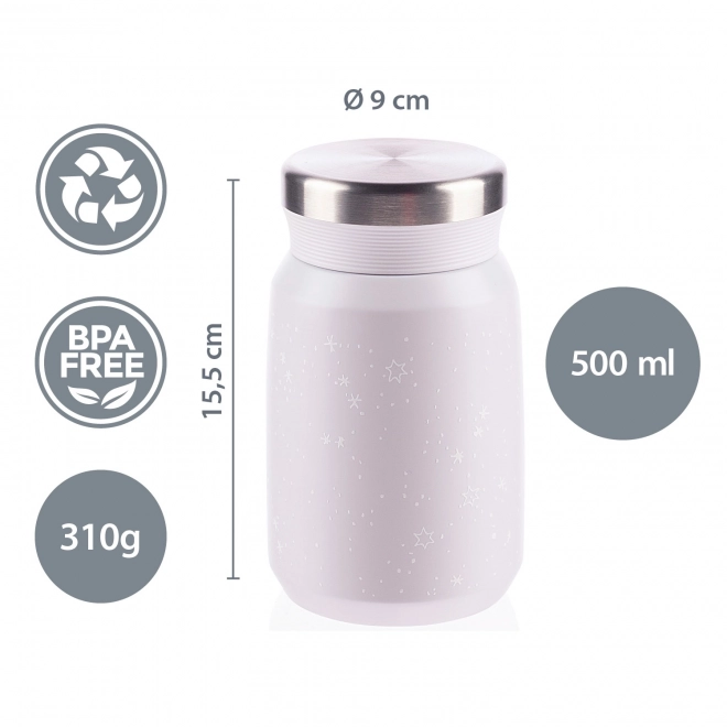 Isolierte Edelstahl-Thermoskanne 500ml für Speisen