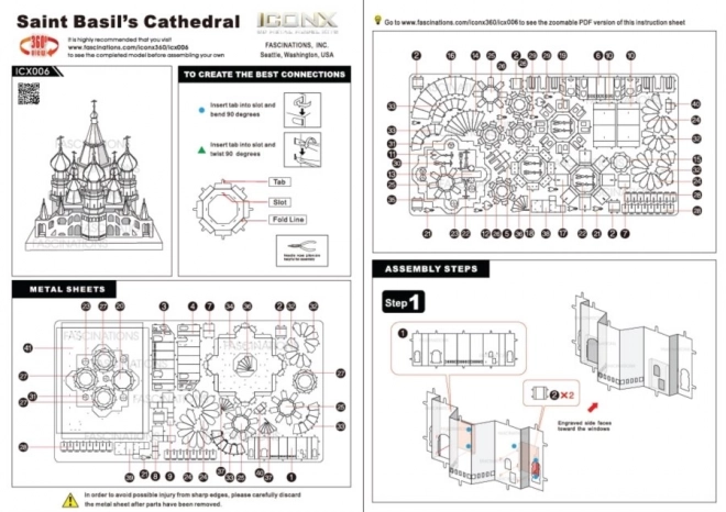 Metal Earth 3D-Puzzle Basilika des Seligen Wasilij