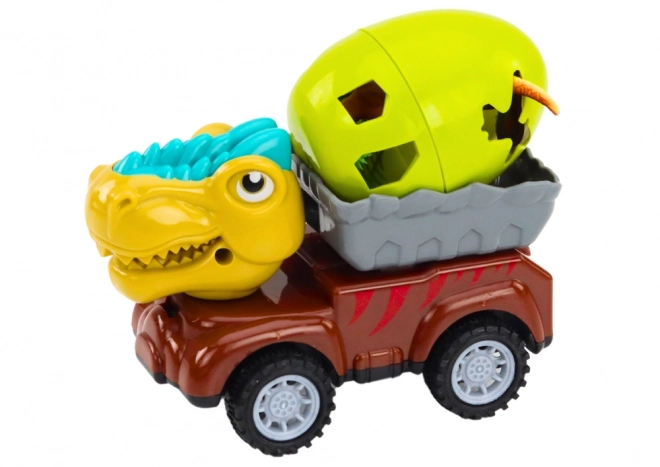 Dinosaurier-Auto mit Dino-Ei und Anhänger Spielset