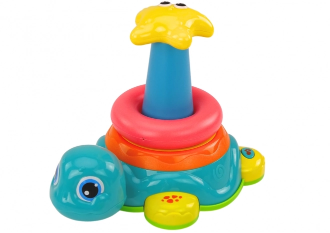Pyramide Schildkröte 2-in-1 Puzzle Räder Licht Geräusche