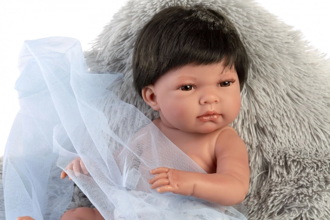 Realistische Babypuppe Llorens New Born Junge mit kompletten Vinylkörper 40 cm