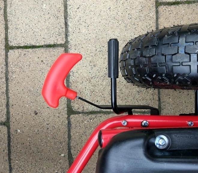Tret-Gokart mit Luftreifen + Aufblasbare Reifen + Verstellbarer Sitz – Rot
